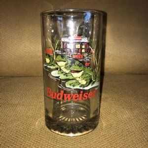 Nastalgic Bud... Weis... ER Frogs Budweiser beer glass
